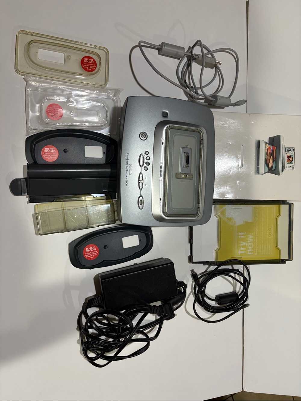 Kodak EasyShare Printer Dock 6000 Photo Printer w/ Power Supply Cables accessori